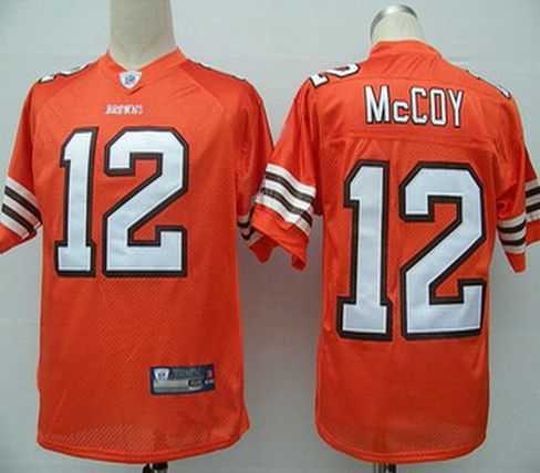 cleveland browns 12 colt mccoy orange jerseys