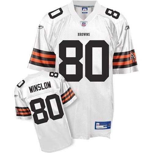 cleveland browns 80 kellen winslow white jersey