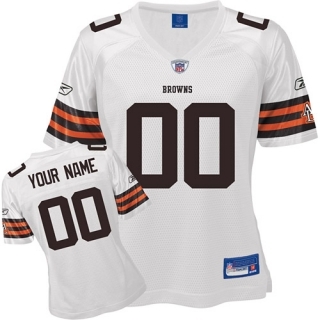 cleveland browns women customized white jersey