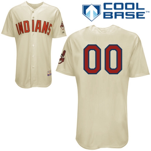 cleveland indians personalized custom cream jersey