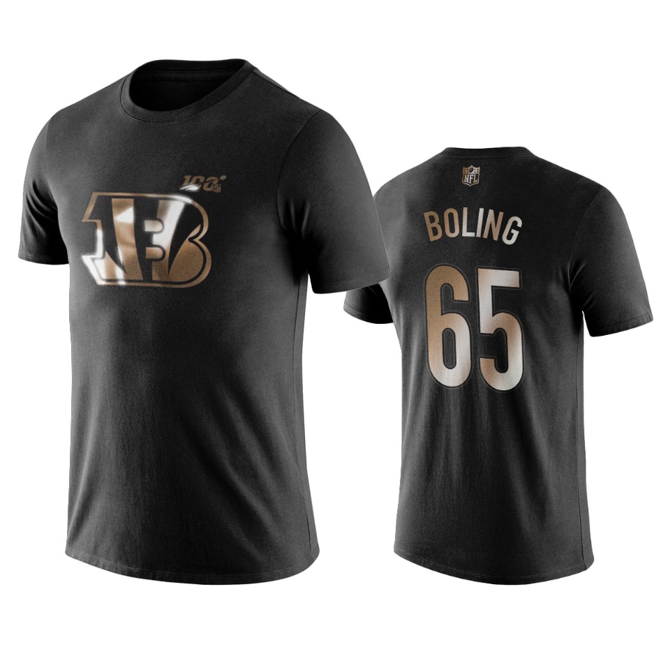 clint boling bengals black golden 100th season t shirt