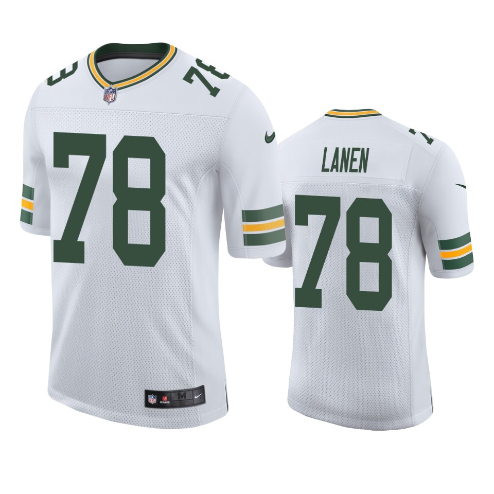 cole van lanen packers white vapor jersey