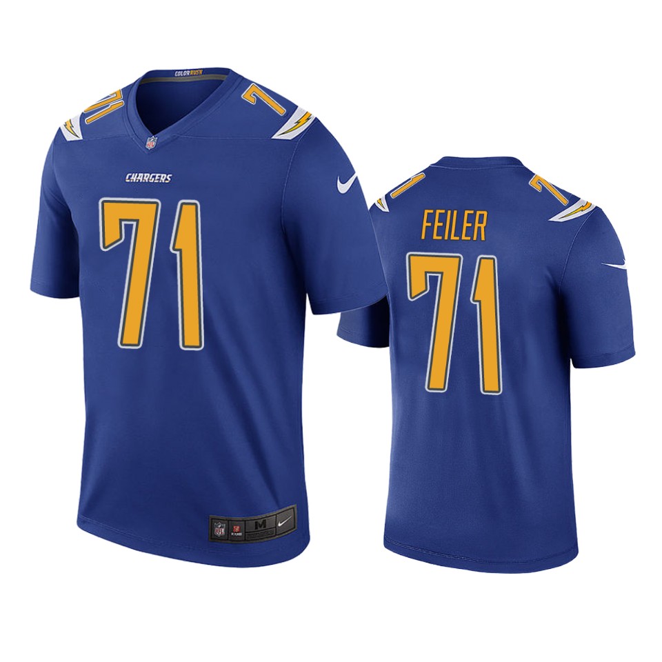 color rush legend chargers matt feiler royal jersey