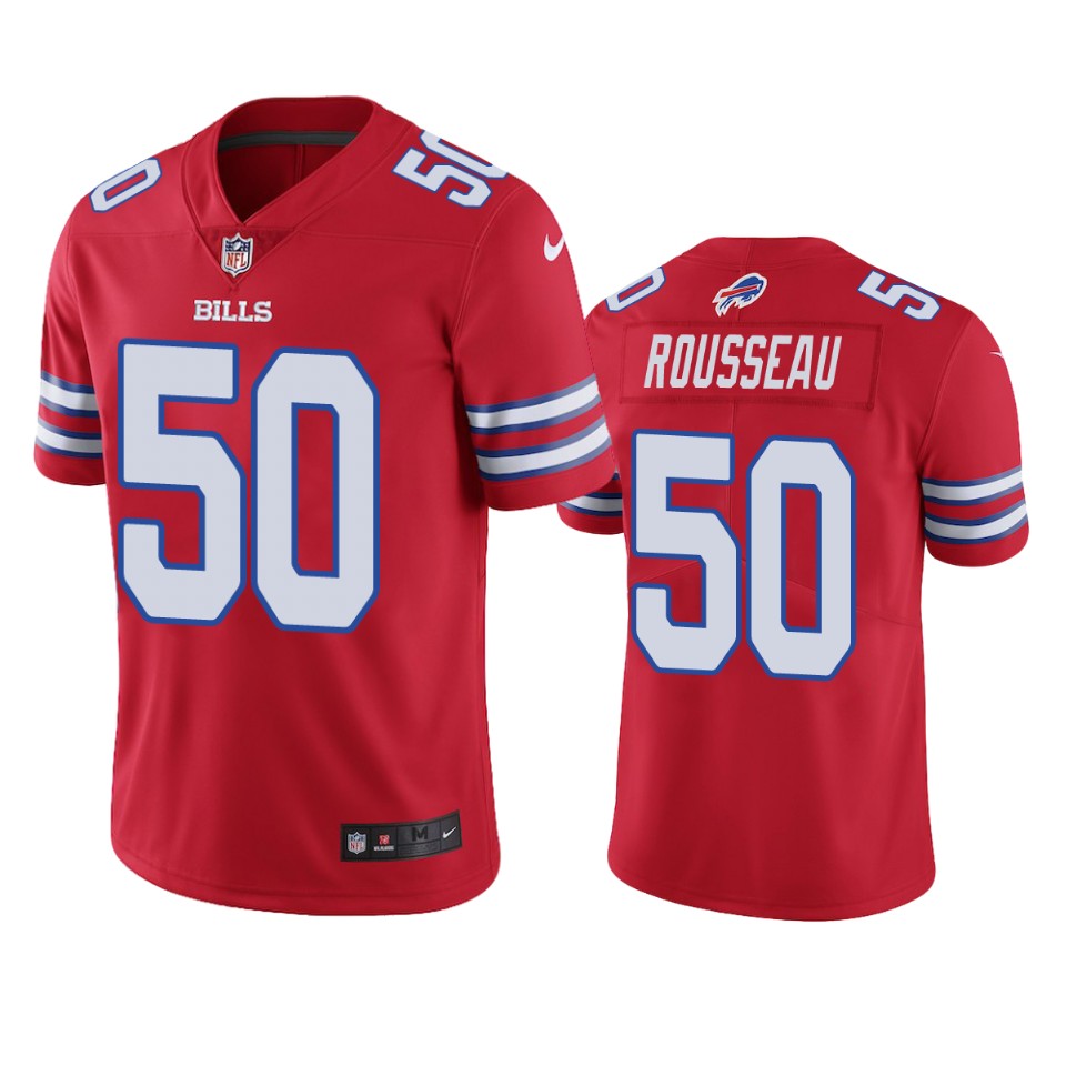 color rush limited gregory rousseau bills red jersey