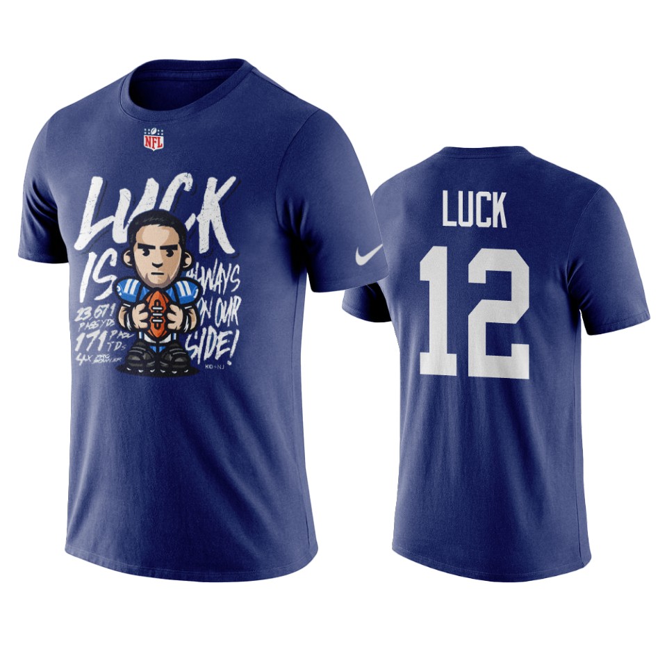 colts andrew luck royal player graphic cartoon t shirt