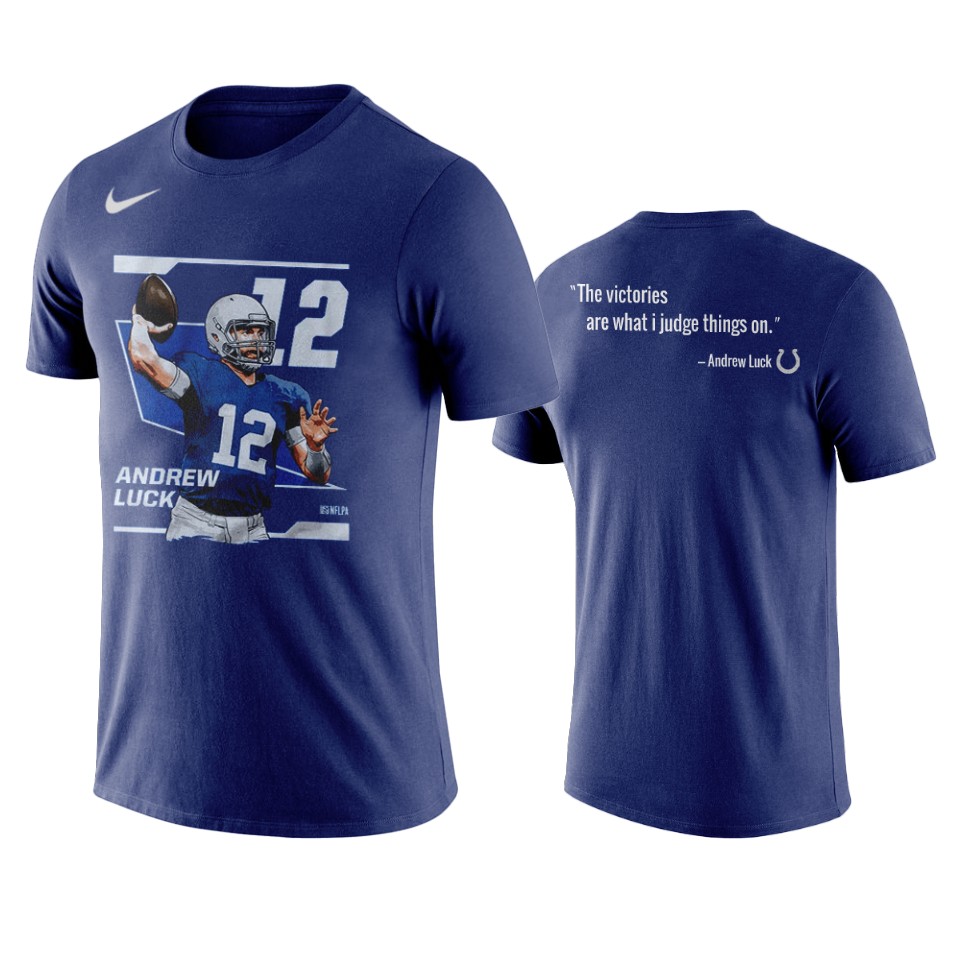 colts andrew luck royal player graphic quotes t shirt