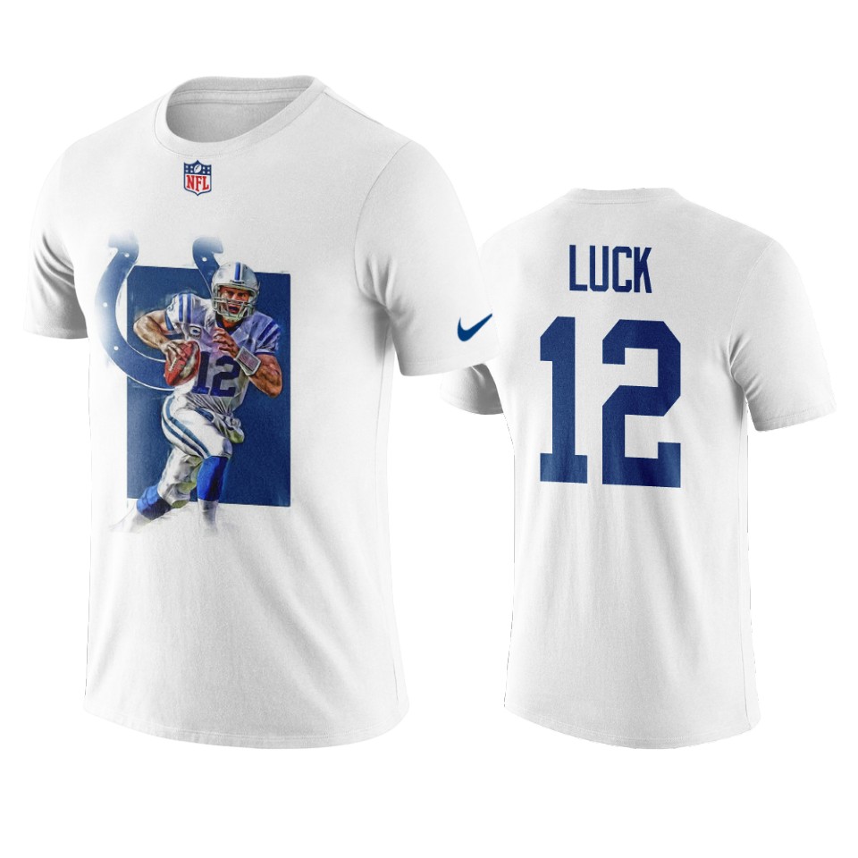 colts andrew luck white player graphic powerhouse t shirt