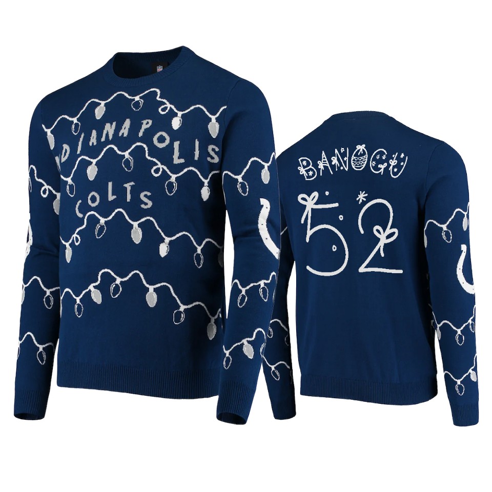colts ben banogu royal ugly christmas gifts sweater
