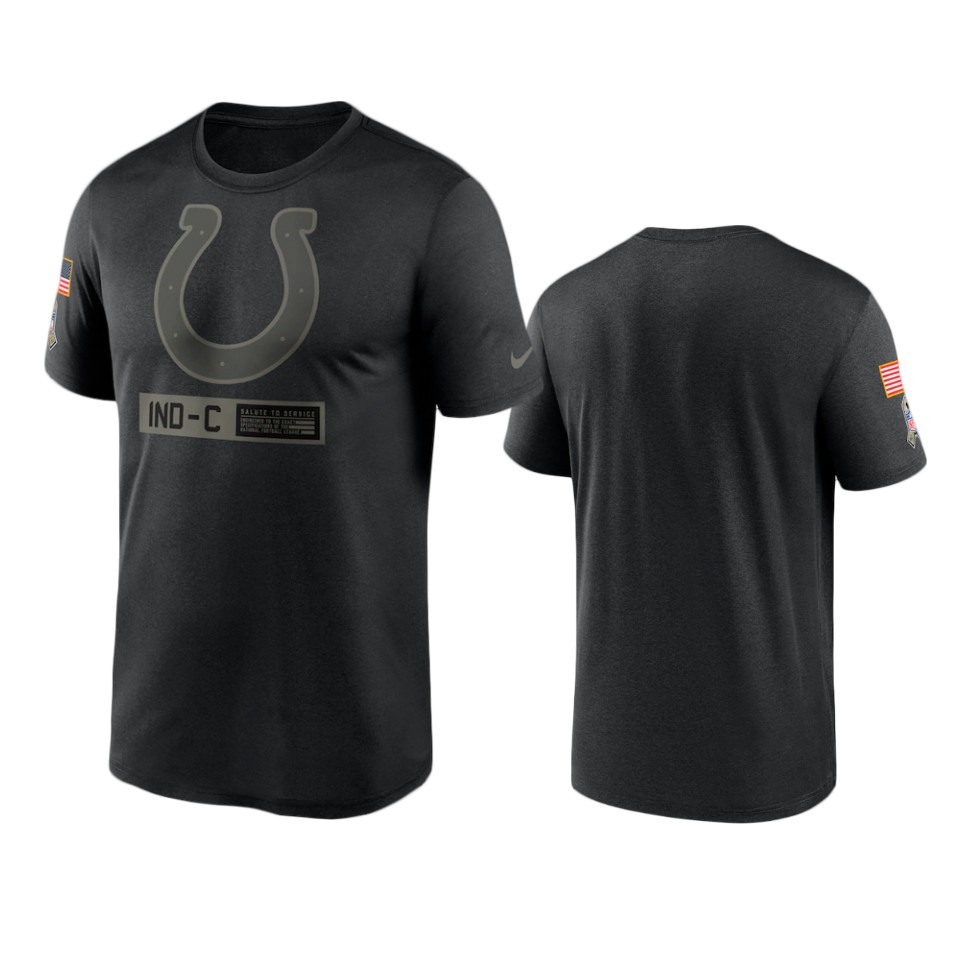 colts black 2020 salute to service team logo t shirt