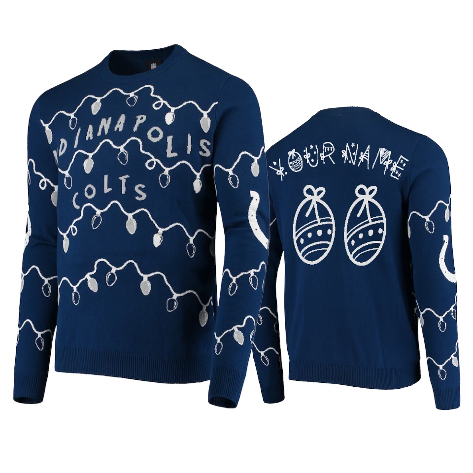 colts custom royal ugly christmas gifts sweater
