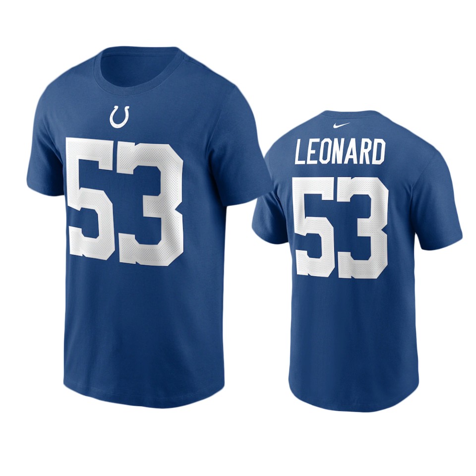 colts darius leonard nikeroyal t shirt