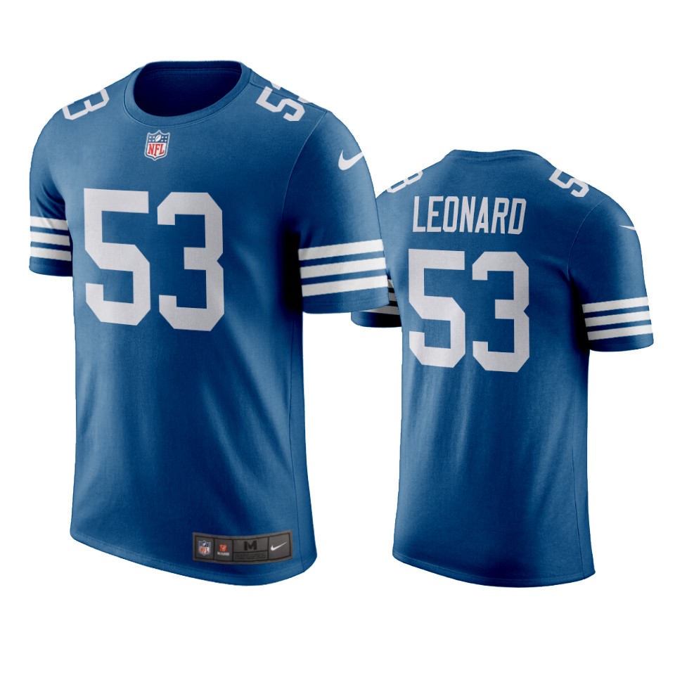 colts darius leonard royal throwback name number t shirt