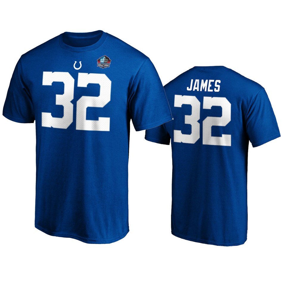 colts edgerrin james royal 2020 pro football hall of fame inductee t shirt
