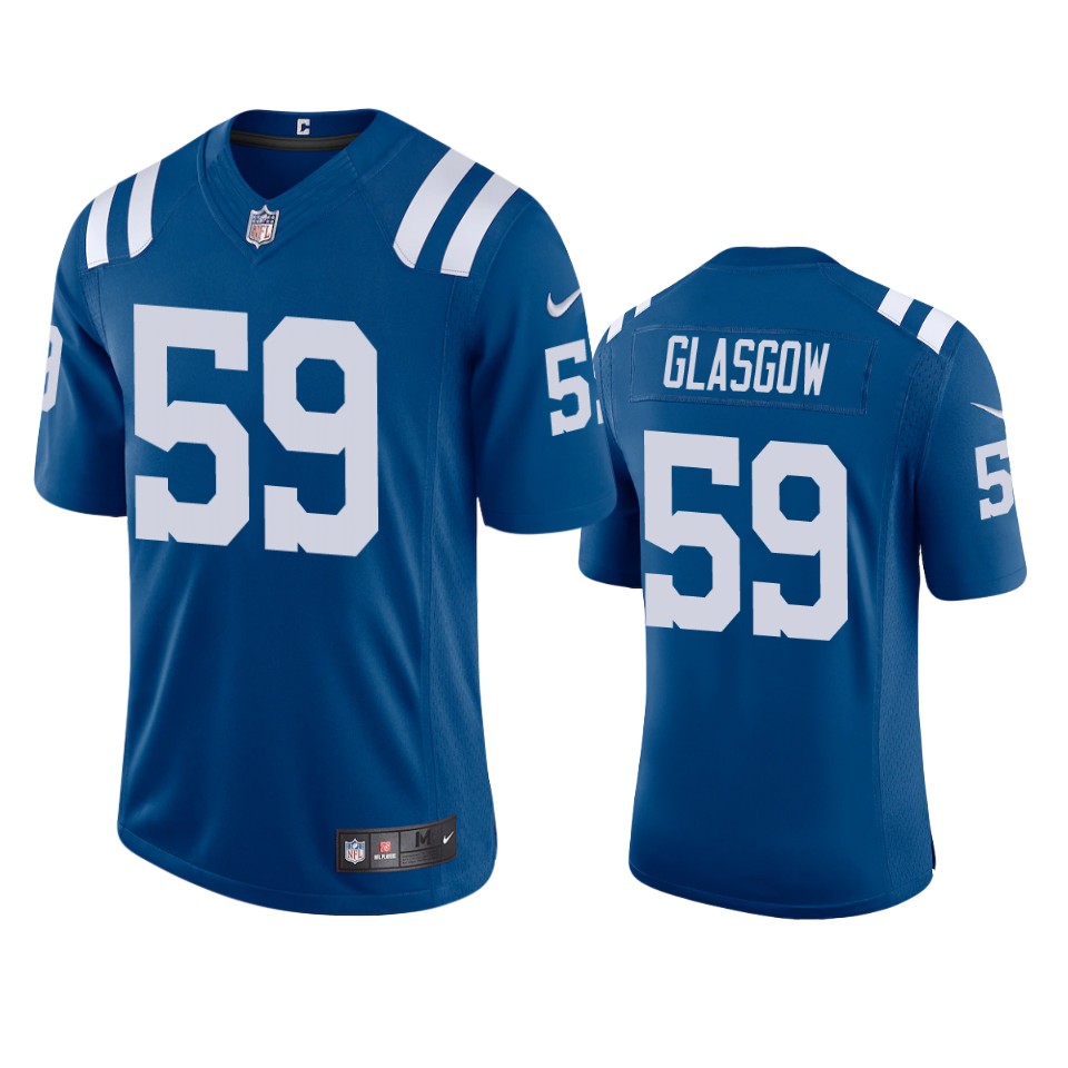 colts jordan glasgow royal vapor untouchable limited jersey