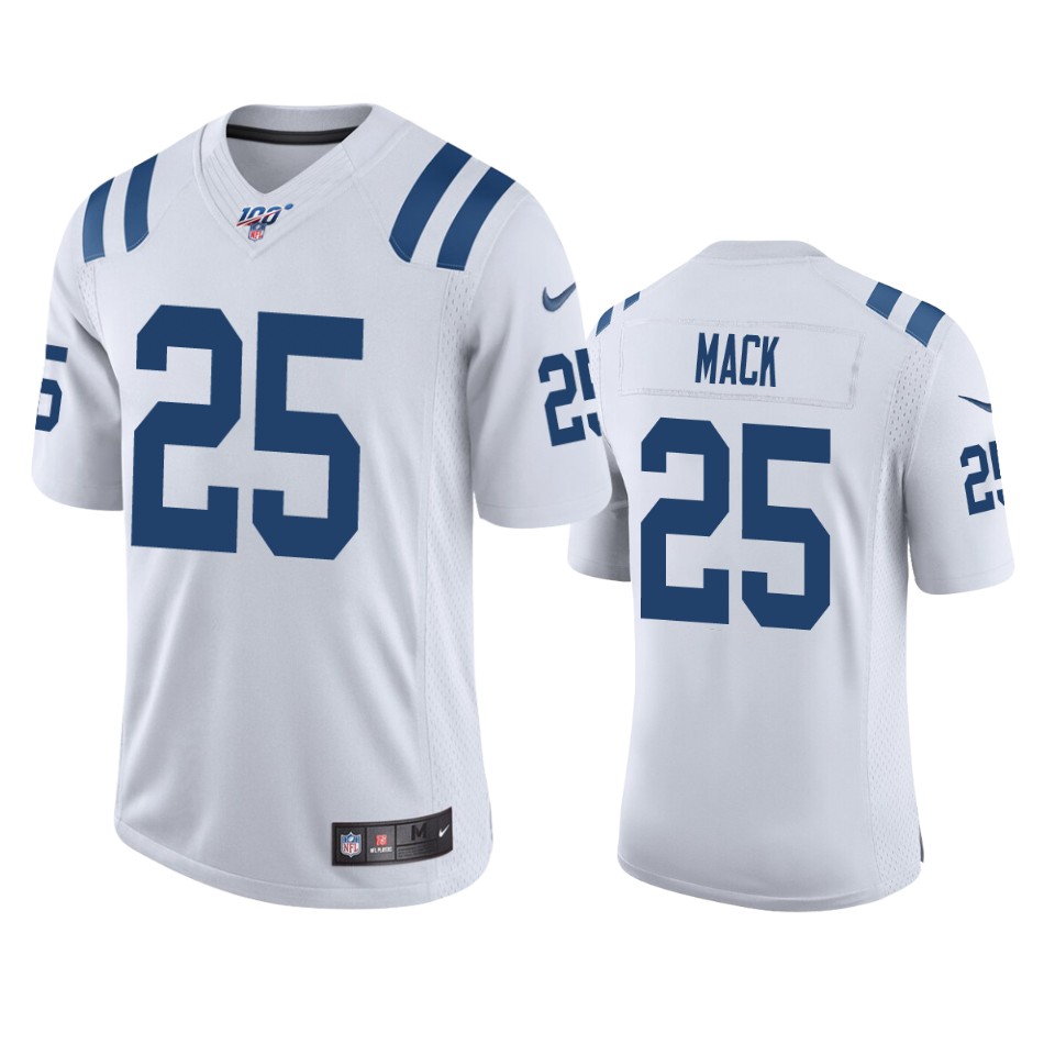 colts marlon mack white limited 100th season jersey