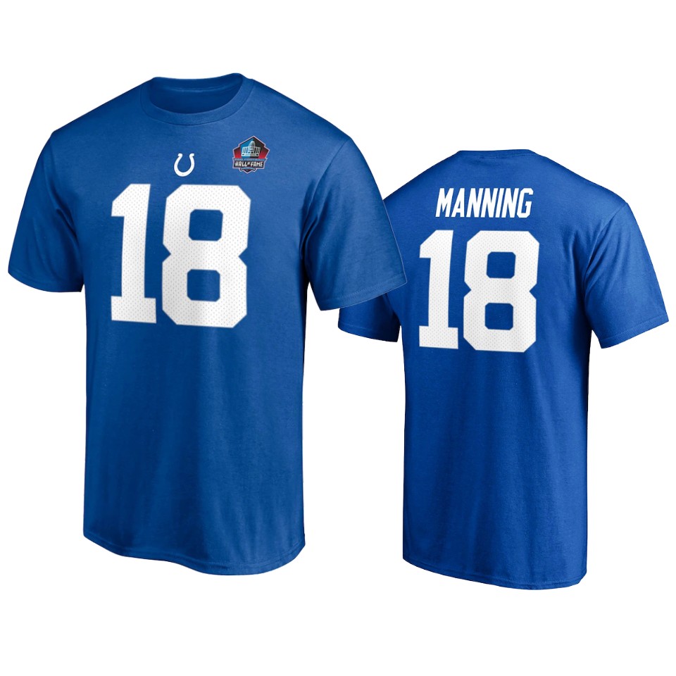 colts peyton manning royal hall of fame class of 2021 name number t shirt