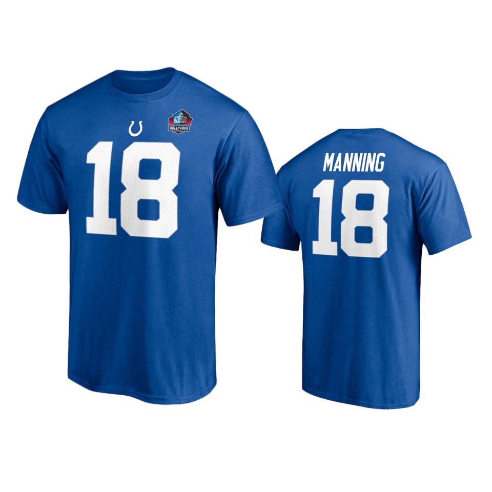 colts peyton manning royal nfl hall of fame class of 2021 t shirt