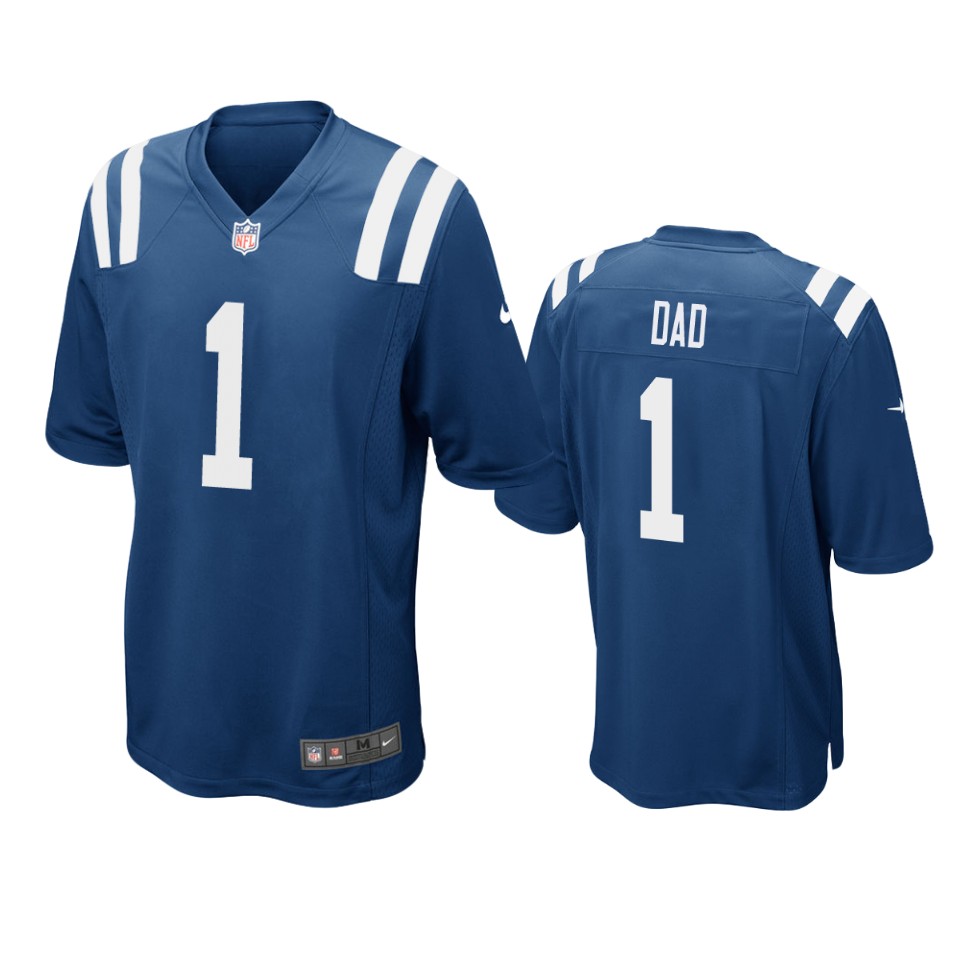 colts royal 2019 father's day number 1 dad jersey