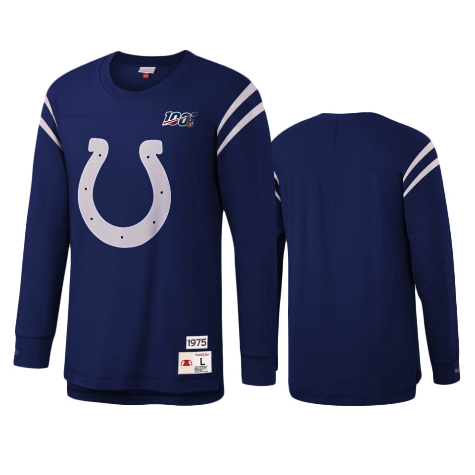 colts royal nfl 100 long sleeve t shirt