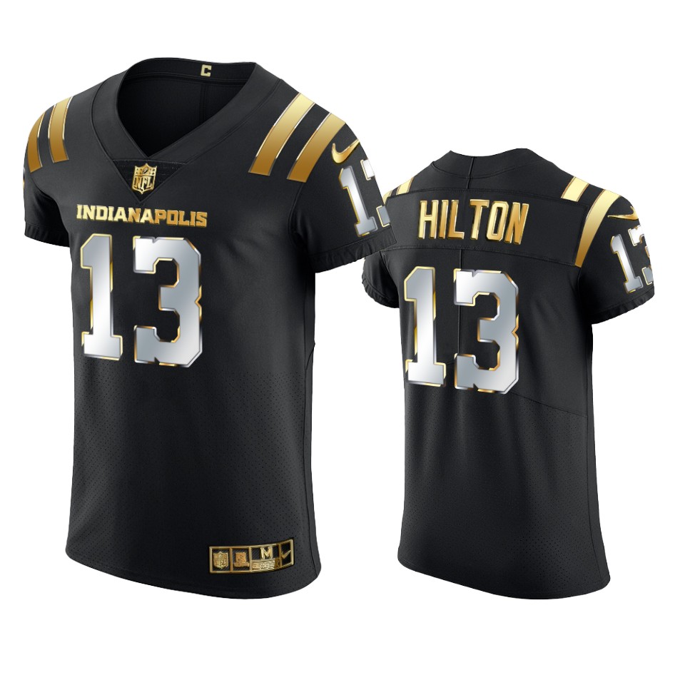colts t.y. hilton black golden edition elite jersey