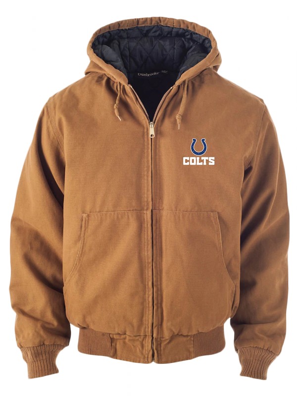 colts tan dakota hoodie full zip jacket