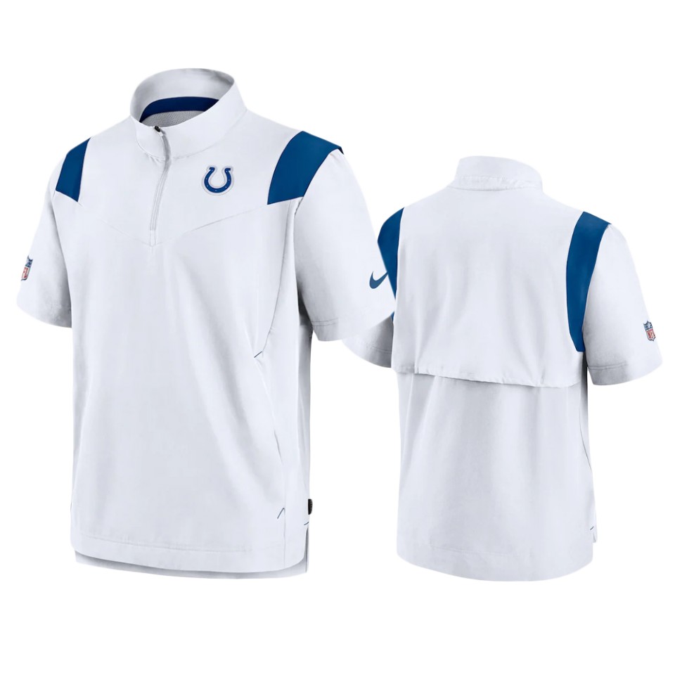 colts white sideline coaches quarter zip jacket