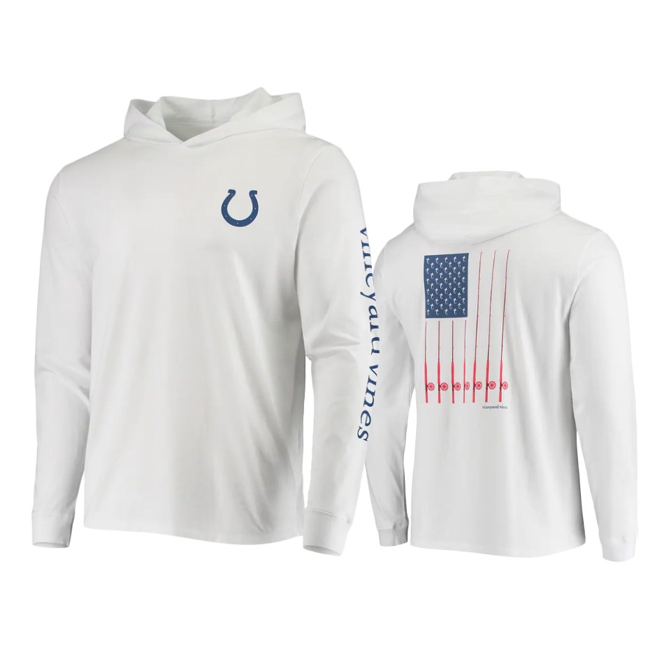 colts white vineyard vines hoodie long sleeve t shirt