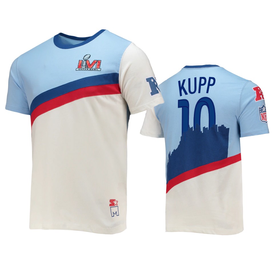 cooper kupp los angeles rams white super bowl lvi pacific t shirt