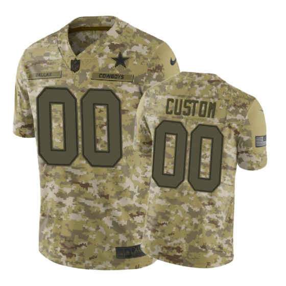 cowboys 00 custom 2018 salute to service jersey