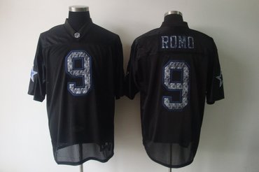 cowboys 9 tony romo black sideline united jerseys