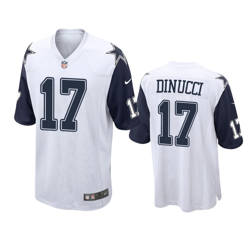 cowboys ben dinucci alternate game white jersey