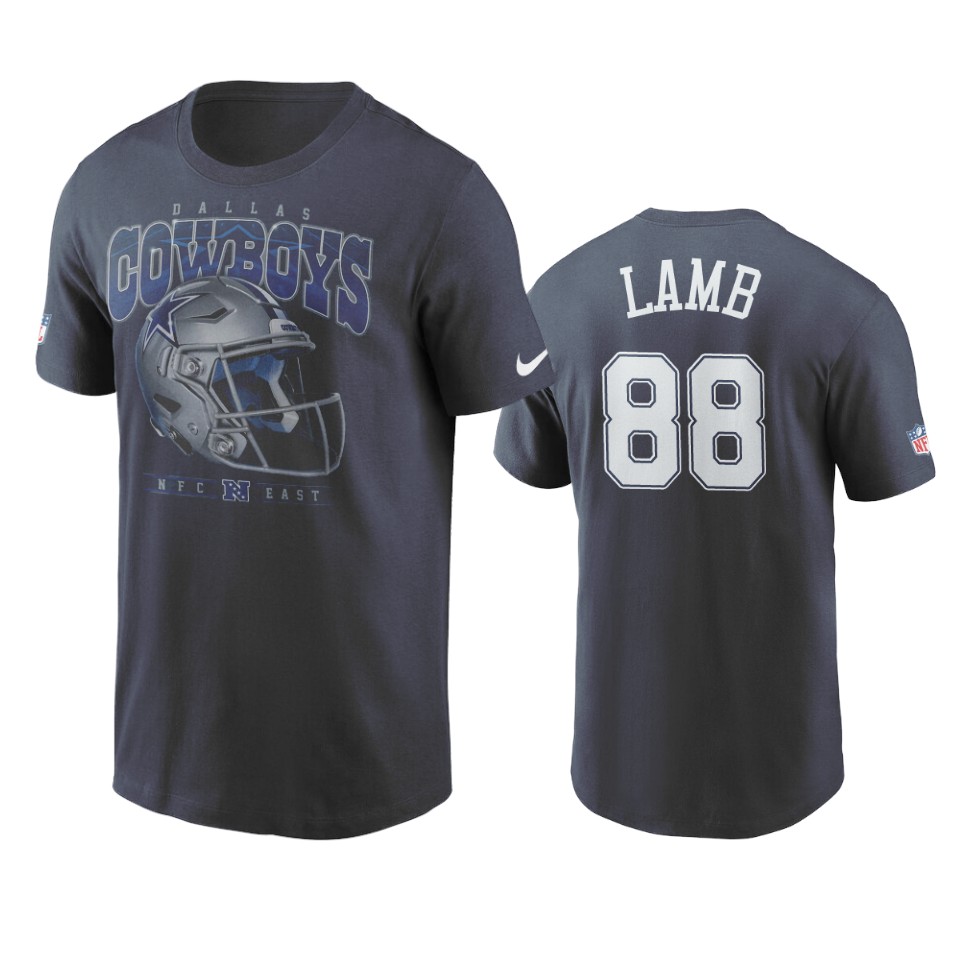 cowboys ceedee lamb navy helmet t shirt 1