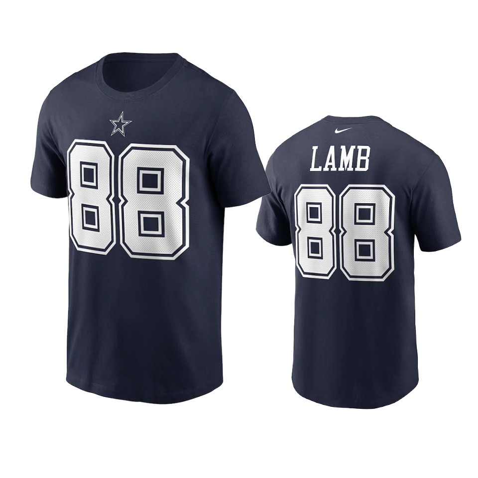 cowboys ceedee lamb nikenavy t shirt