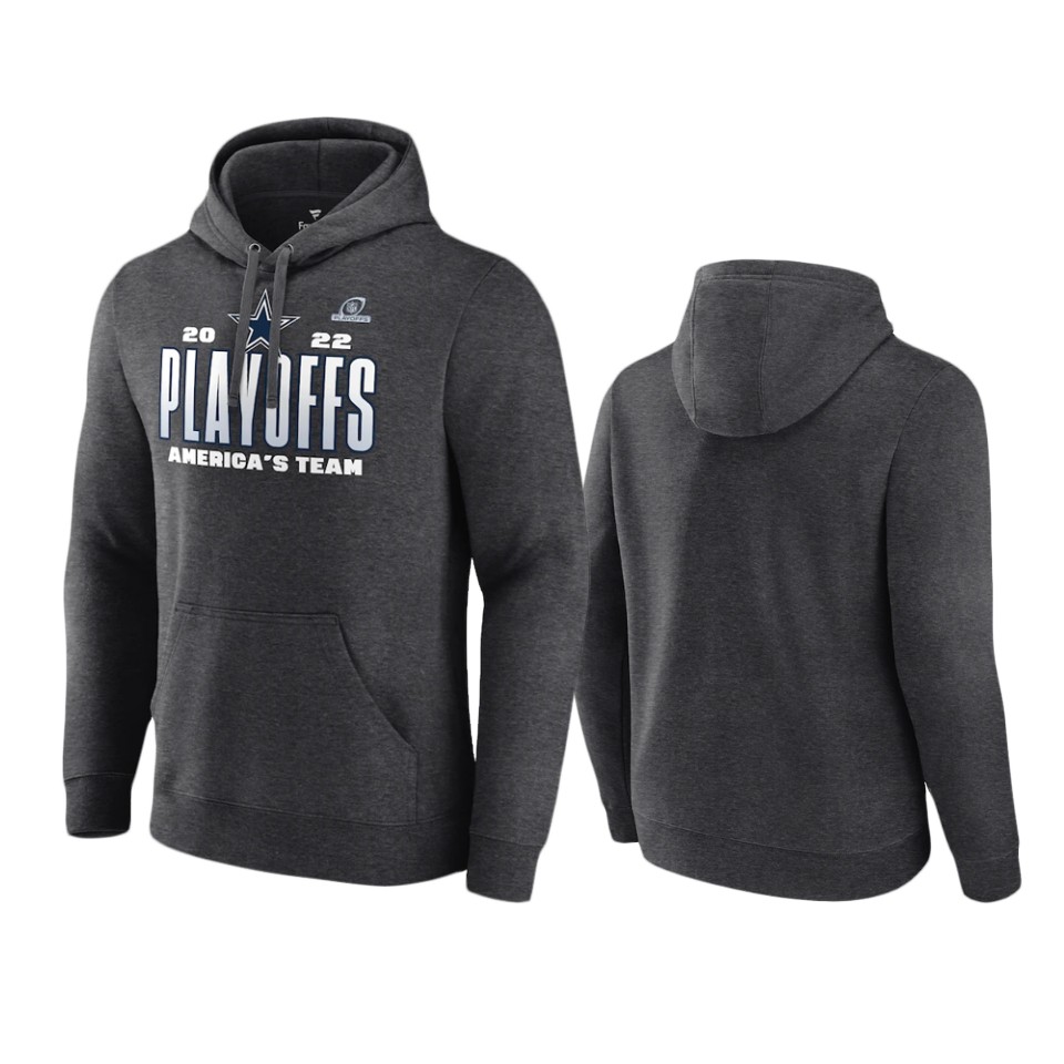 cowboys charcoal 2022 nfl playoffs our time hoodie