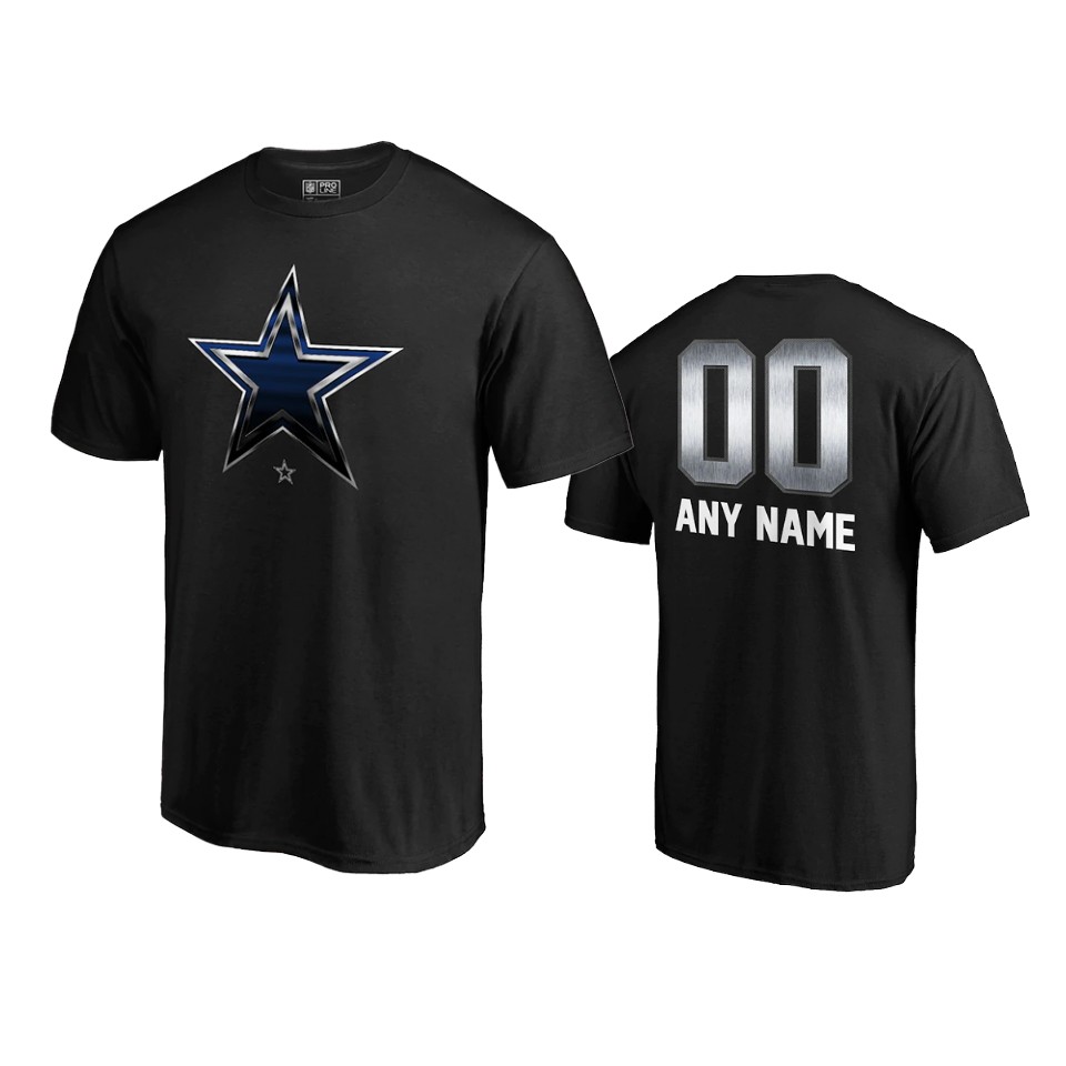 cowboys custom black midnight mascot logo t shirt