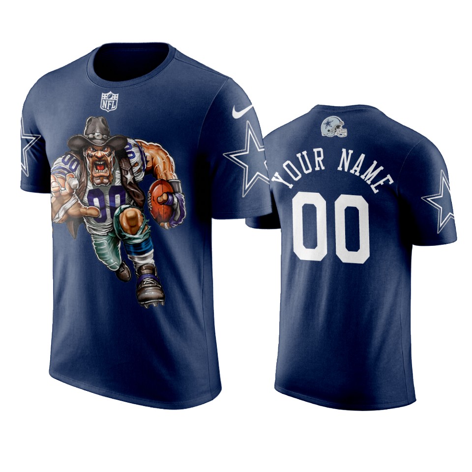 cowboys custom navy crusher cowboy t shirt