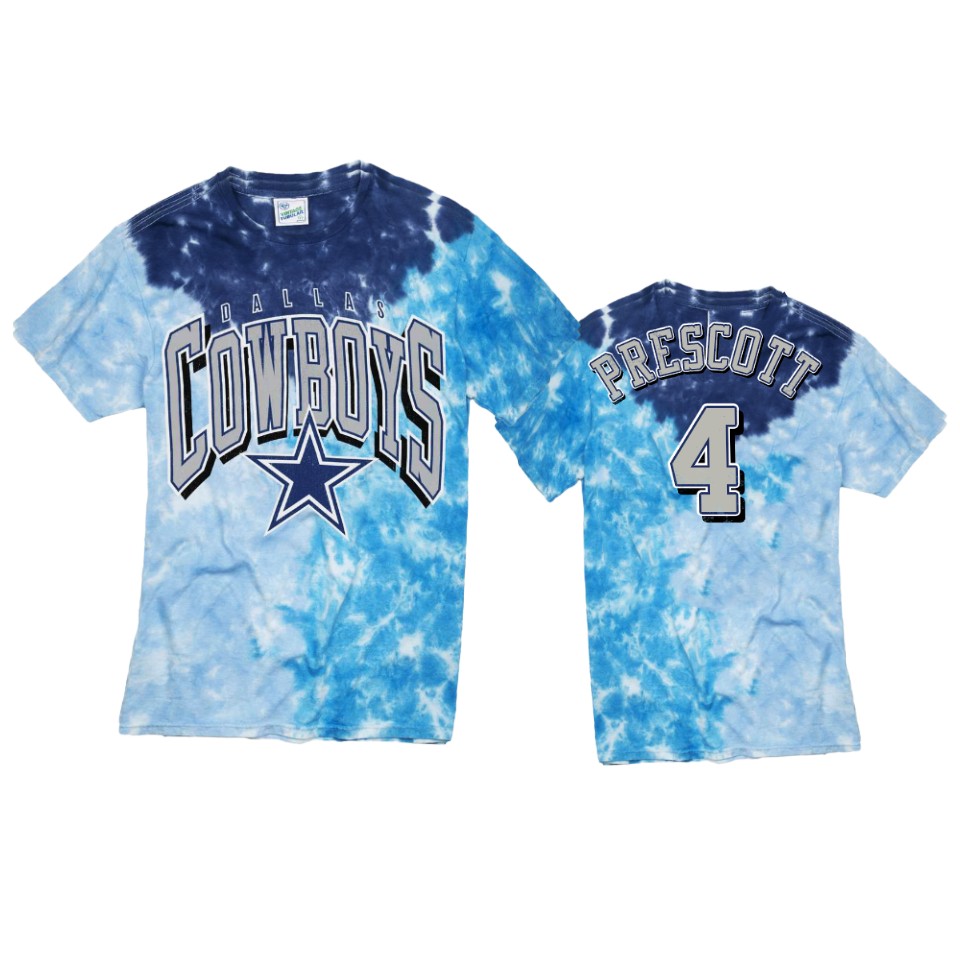 cowboys dak prescott royal tri dye t shirt