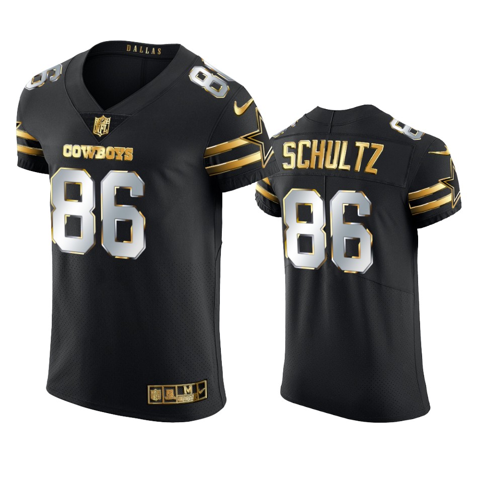 cowboys dalton schultz black 2020 21 golden edition elite jersey
