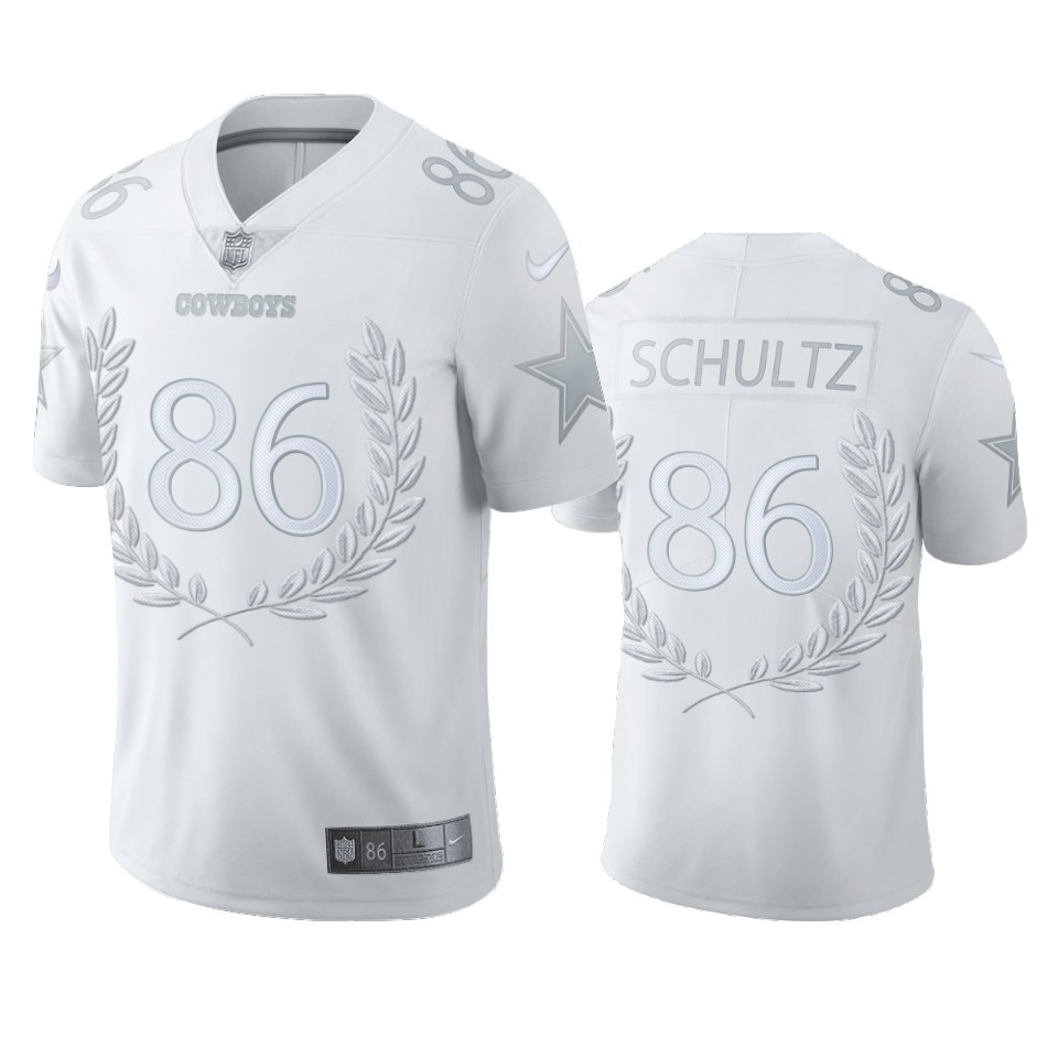 cowboys dalton schultz white platinum limited jersey