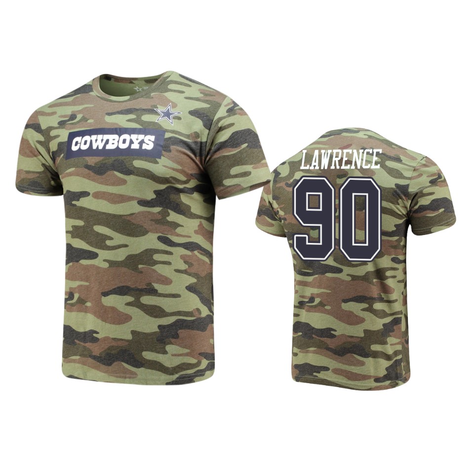 cowboys demarcus lawrence camo caudron name number t shirt