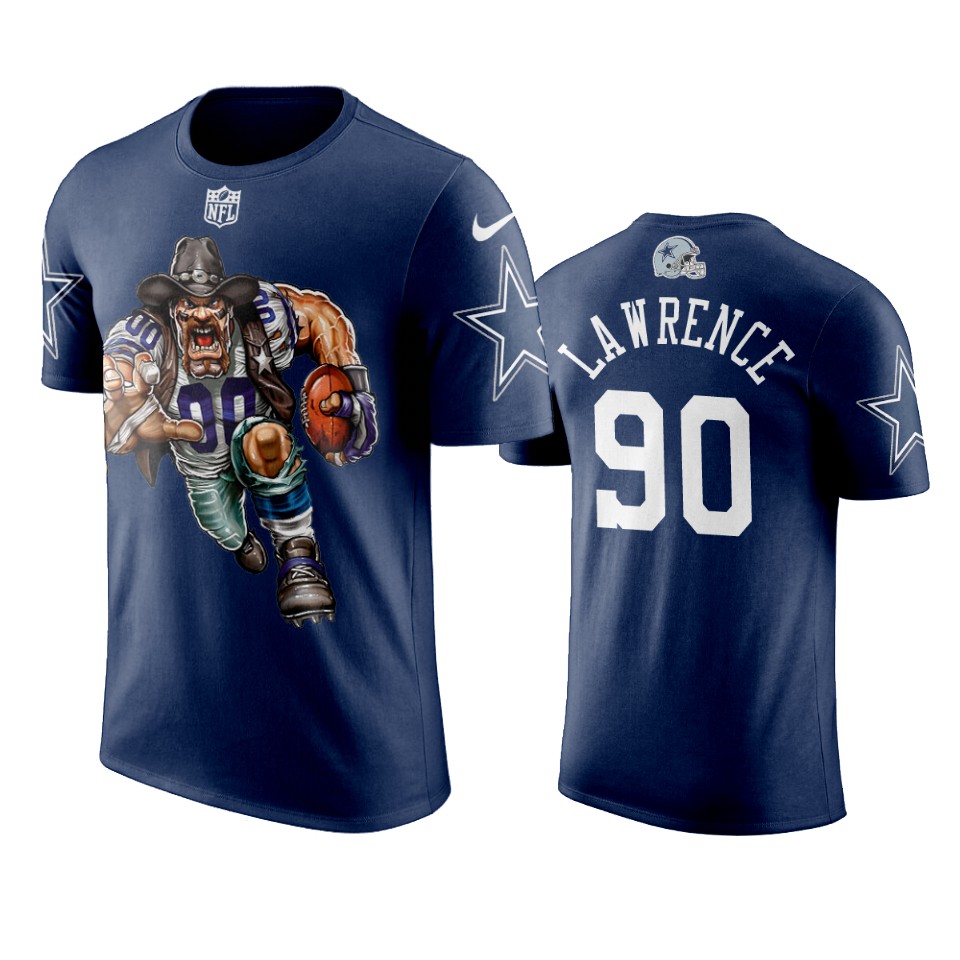 cowboys demarcus lawrence navy crusher cowboy t shirt