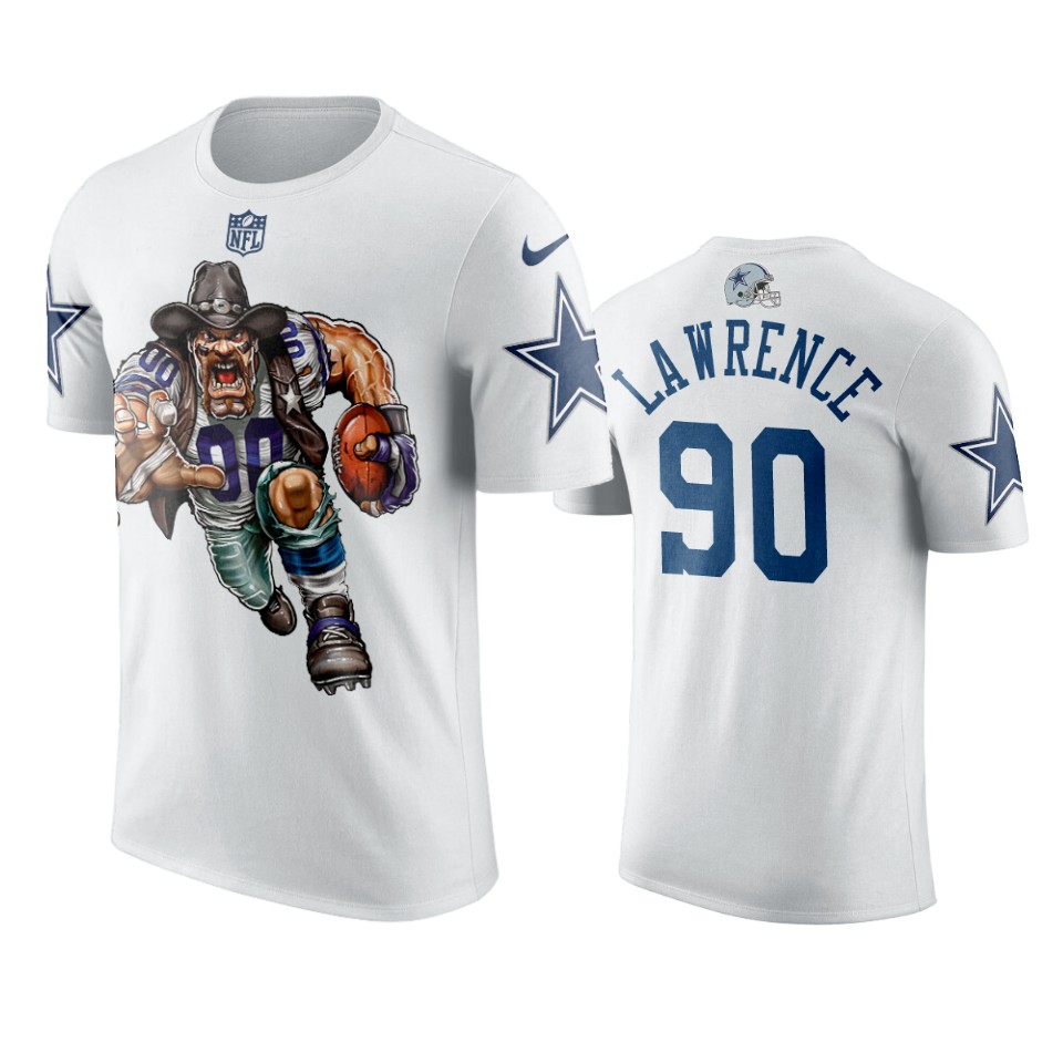 cowboys demarcus lawrence white crusher cowboy t shirt