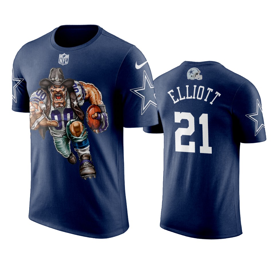 cowboys ezekiel elliott navy crusher cowboy t shirt