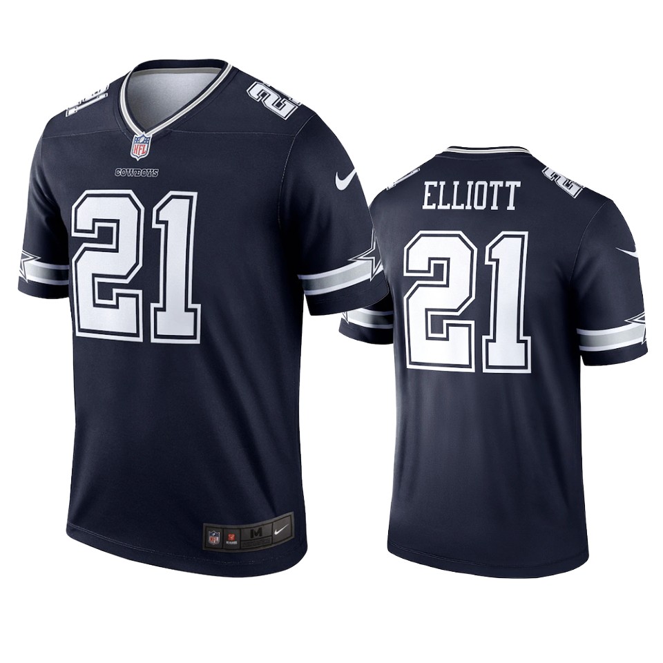 cowboys ezekiel elliott navy legend jersey
