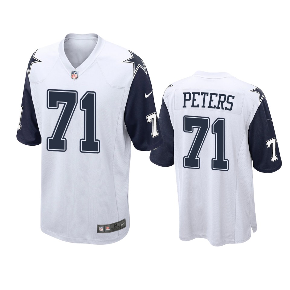 cowboys jason peters alternate game white jersey