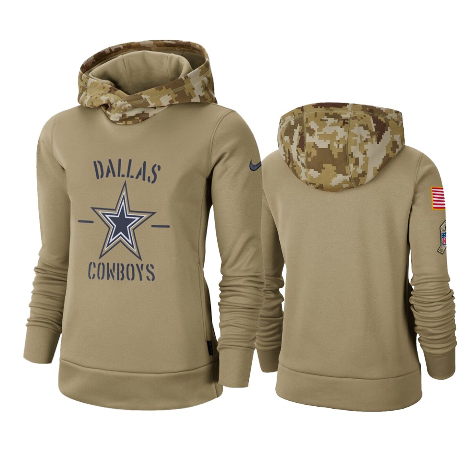 cowboys khaki 2019 salute to service pullover hoodie