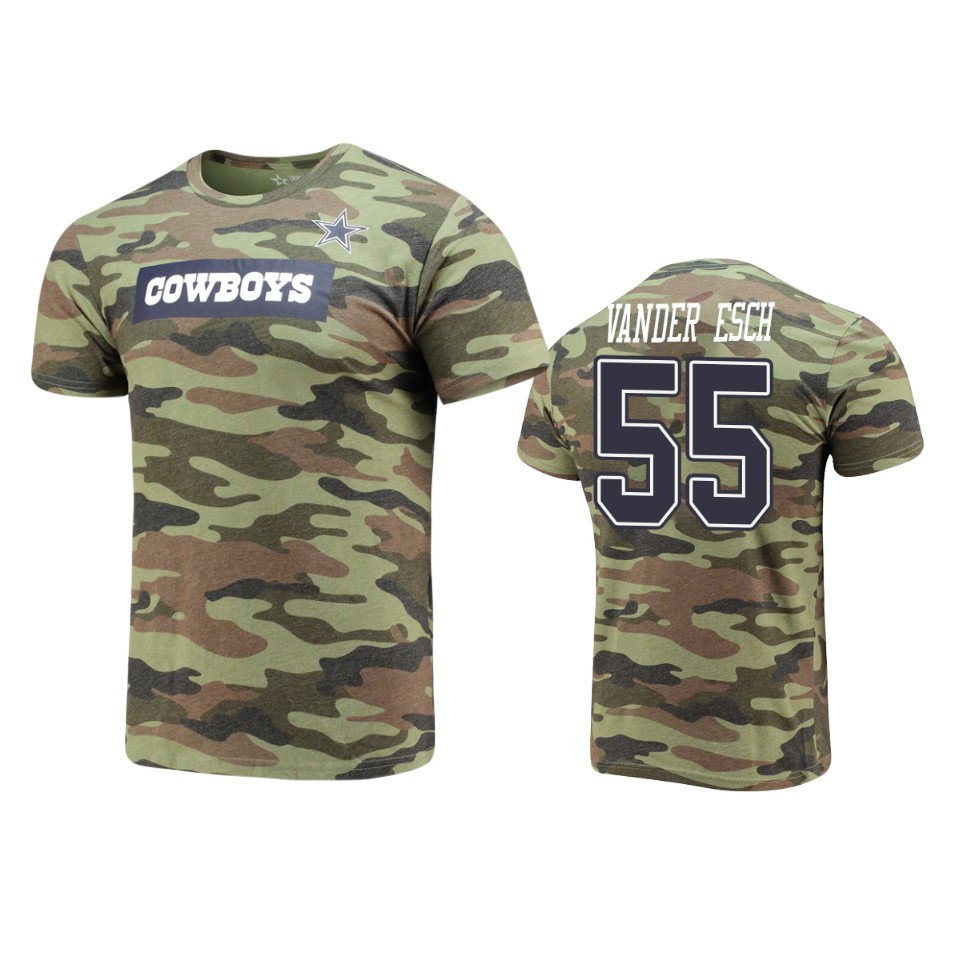 cowboys leighton vander esch camo caudron name number t shirt