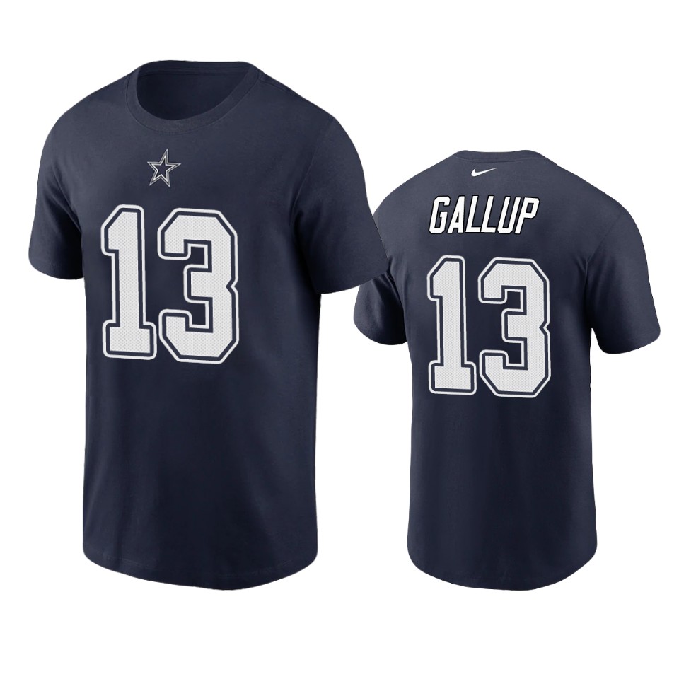 cowboys michael gallup nikenavy t shirt