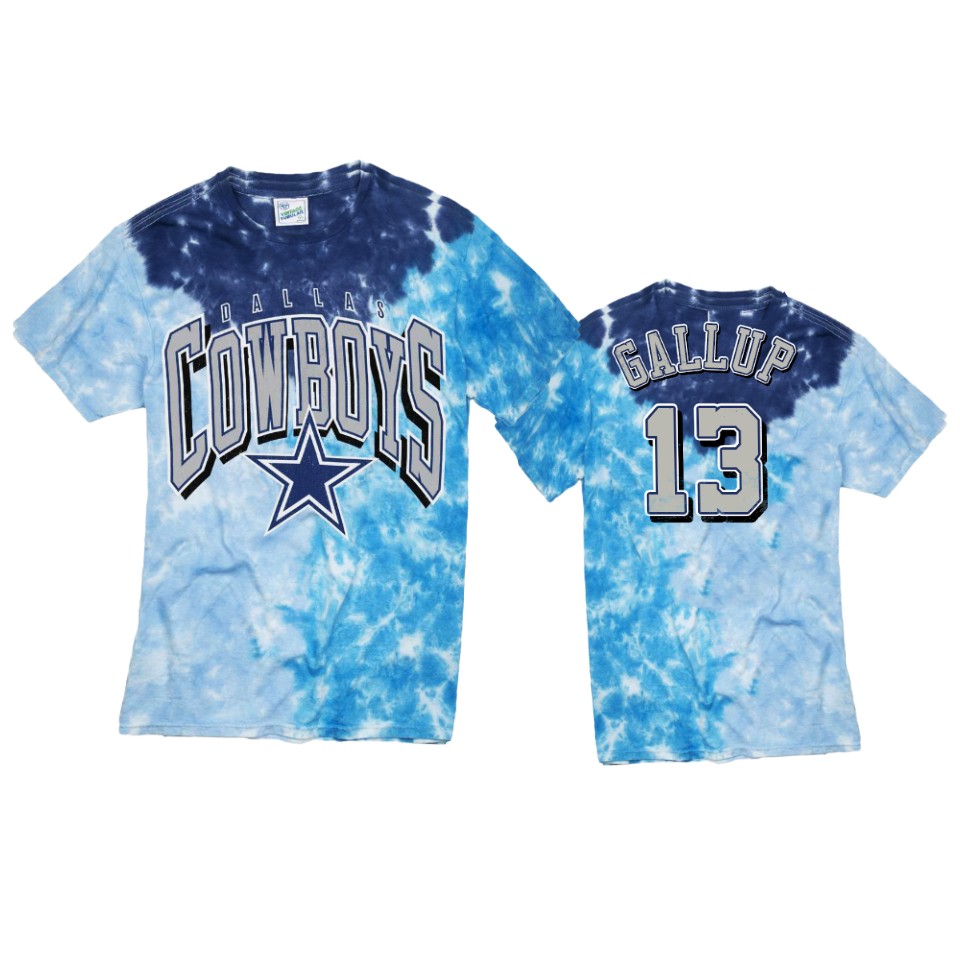 cowboys michael gallup royal tri dye t shirt