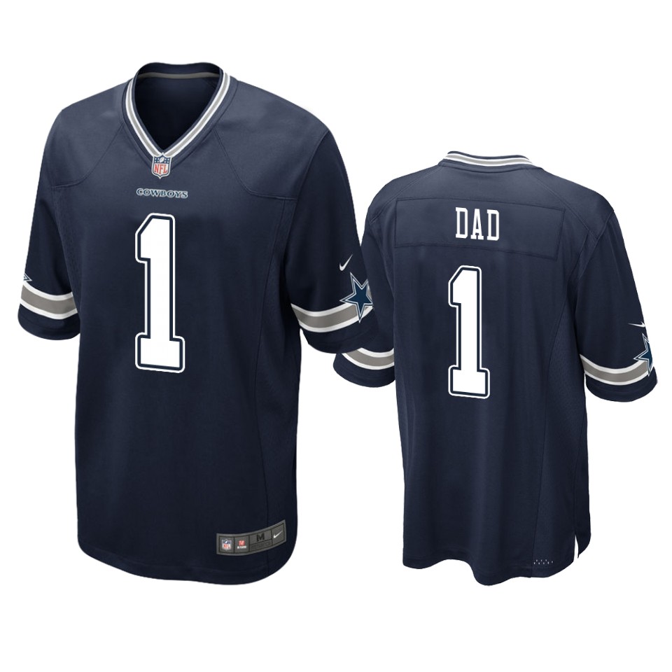 cowboys navy 2019 father's day number 1 dad jersey